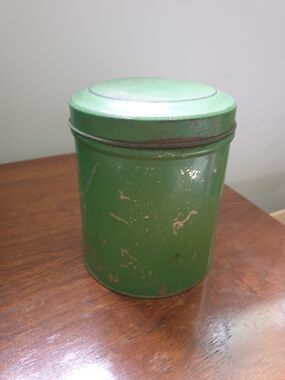 Vintage Green Tala Metal Storage Tin